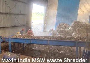 Broyeur MSW à double arbre très demandé, capacité 1500-2000 kg/h, machines semi-automatiques de broyage du plastique - Product Image 3