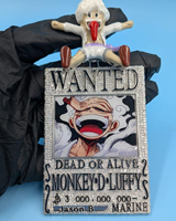 Llavero Colgante con Diseño de Póster de Buscar y Detener de Monkey D. Luffy, Plata 925, Lujo, Chapado en Oro de 18K, Engaste de Garra, Estilo Hip Hop, Moissanita VVS Dvars