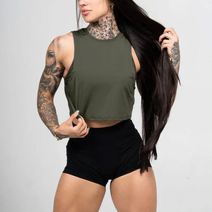New Streetwear Wholesale Custom Rib <b>Material</b> Casual Wear Crop Top Slim Fit High Quality 220gsm Stretchable Women's Tank Tops - Product Image 5