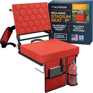 Sedile Pieghevole Reclinabile da Stadio con Supporto per la Schiena per Gradinate - Product Image 1