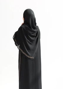 Abaya de Poliéster Bordada con Abertura Frontal para Eid 2026, Nueva Colección Elegante, Venta al por Mayor, Lujo de Dubái, Personalizada para Mujeres Musulmanas - Product Image 2