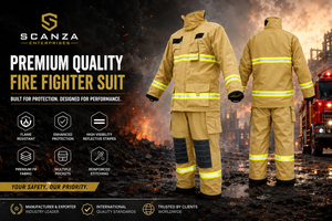 Tenue de protection ignifuge personnalisable pour pompiers, uniforme de sauvetage haute visibilité, style deux pièces - Product Image 5