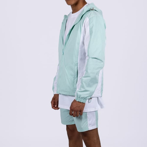 Ensemble de survêtement décontracté en nylon respirant pour homme, veste et short de jogging, coupe-vent sportif - Product Image 2