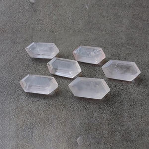 Cuarzo Rosa Natural AAA+ con Corte Facetado Hexagonal, Piedra Suelta Calibrada, para Joyería - Product Image 1