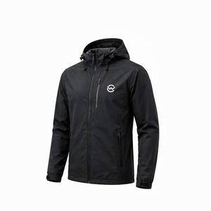 Veste coupe-vent softshell à capuche pour homme, imperméable, respirante, imprimée, streetwear, pour la randonnée, la course à pied et les sports de plein air - Product Image 2