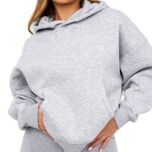 Sweat à capuche en coton lourd pour femmes |   Pulls personnalisés en coton blanc brodé, sans doublure, à manches longues, écologiques, grandes tailles - Product Image 3