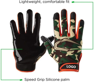Gants de football américain à marque privée, gants de performance pour receveurs, approvisionnement en gros, service OEM, fabricant exportateur - Product Image 5