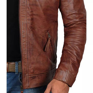 <b>Men</b> Classic Genuine <b>Leather</b> <b>Jacket</b> Premium Soft Full Zip Comfortable Casual Durable Regular Fit Winter Breathable Fashion - Product Image 6