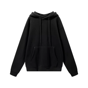 Sweat à capuche en molleton bouclette pour homme, en coton, avec poche et impression sérigraphiée, idéal pour le streetwear décontracté (vente en gros) - Product Image 3