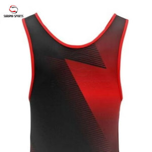 Traje de Lucha Libre Profesional para Hombre, Singlet de Poliéster y Spandex para Competencia, Singlets Juveniles de Lucha Libre con Logotipo Personalizado - Product Image 5
