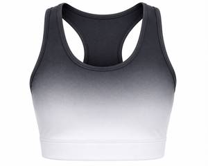 Women's Ombre Gradient <b>Racerback</b> Seamless Eco-Friendly Sports Bra High for Workout Yoga Gym Fitness Activewear Crop <b>Top</b> - Product Image 2