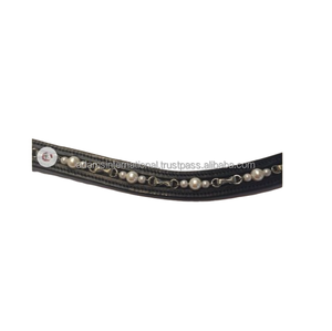 Banda decorativa para cejas de cristal ostentosa de cuero de caballo de alta calidad - Product Image 1