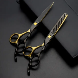 Juego de tijeras profesionales de acero inoxidable, tijeras de corte de pelo de salón, Kit de tijeras para adelgazar el cabello - Product Image 3