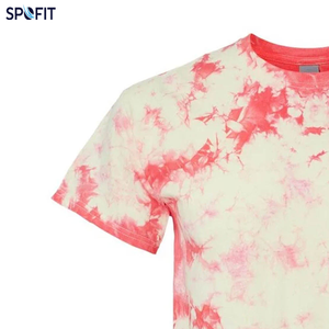 T-shirt décontracté pour homme à manches courtes, coupe régulière, séchage rapide, 220 grammes, avec logo personnalisé et motif tie-dye imprimé par transfert thermique - Product Image 4