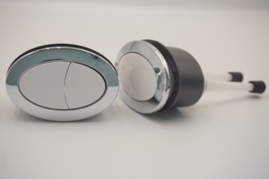 Bathroom OEM PW Series Toilet <b>Push</b> <b>Button</b> ABS Chrome Finish Oval Shape - Product Image 4