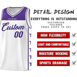 Conjunto de Camisetas y Pantalones Cortos de Baloncesto Personalizados, Logotipo Personalizado del Equipo del Club Universitario, Número y Nombre, Ropa Deportiva para Gimnasio y Entrenamiento, 100% Poliéster - Product Image 2