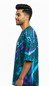 เสื้อยืดลำลองผู้ชายทรงปกติ ทันสมัย พิมพ์ลายแบบซับลิเมชั่น ผลิตจากโพลีเอสเตอร์/คอตตอน แห้งเร็ว เป็นมิตรกับสิ่งแวดล้อม สไตล์สตรีทแวร์ - Product Image 3