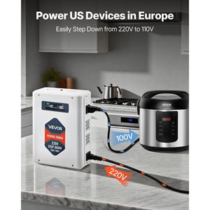 เครื่องแปลงไฟแรงดันสูง 2000VA แบบ Heavy Duty พร้อมหม้อแปลงไฟ 220V เป็น 110V มีเต้ารับแบบ US 2 ช่อง และพอร์ต USB - Product Image 3