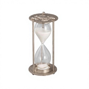 Minuteur à sable moderne carré fait main, écologique, portable, léger, durable, en métal et verre, pour mariage, anniversaire, maison, bureau, hôtel, décoration - Product Image 1