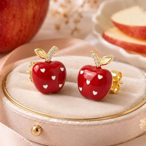 Pendientes de Manzana con Esmalte de Colores Vibrantes, Joyería Veraniega para Mujer, Ideal para Vacaciones en la Playa - Product Image 2
