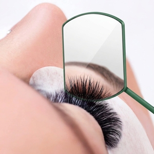 Professional Rectangular Wide View Eyelash Extension Mirror Stainless Steel Lash Inspection Mirror Detachable Handle Beauty - Product Image 6