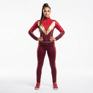 Women Cheerleading Team Tracksuit Custom Sublimation Sportswear Full Sleeve <b>Jacket</b> with Matching Athletic Training Pants - Product Image 6