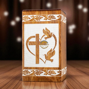 AYAANS Rosewood wooden Hand Carved Wooden Hot Selling cremation Urn <b>Box</b> for Adult Ashes Wholesale Cremation Urns (6X6X11)IN - Product Image 1