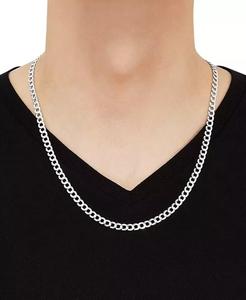 สร้อยคอโซ่22 "แบบแข็งขัดเงาสีเงินสเตอร์ลิงชุบทอง14K & เงินสเตอร์ลิง | Macy's - Product Image 2