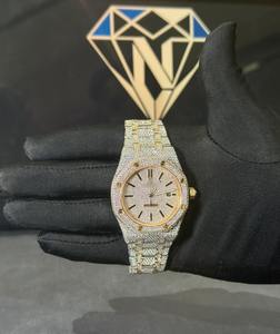 Reloj de Lujo de Diseño Exclusivo con Incrustaciones de Moissanita, Movimiento Mecánico Automático, Estilo Hip Hop para Hombre - Product Image 4