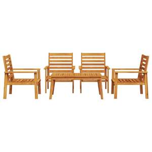 Conjunto de Muebles de Jardín de Madera de Acacia Sólida, Diseño Estándar Duradero y Natural - Product Image 3