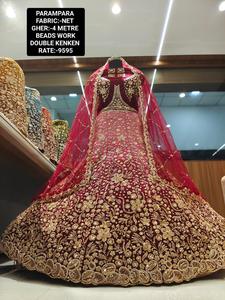Le plus vendu : Tissu en toile Cancan Patta à motifs de sequins découpés, pour vêtements indiens et pakistanais, élégant, en résille épaisse, à motifs floraux, avec dentelle élastique - Product Image 2