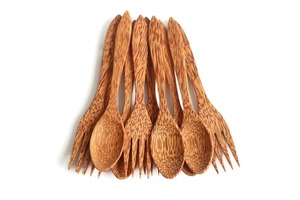 Cuillère en bois de manguier de qualité alimentaire, finition huile naturelle, pour une cuisine saine et l'utilisation domestique en cuisine, outils à salade - Product Image 3