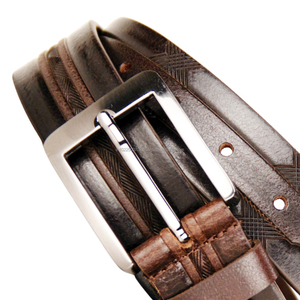 Cinturones de cuero informales para hombre con logotipo personalizado, accesorios de cuero genuino de moda duraderos, hebilla de aleación para uso diario, venta al por mayor - Product Image 4