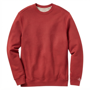 Sweat-shirt à capuche pour homme DROGEN EXPORT, couleur rouge brique, en molleton épais 100% coton 400g, manches longues, uni, vêtement formel d'automne - Product Image 1