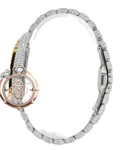 Montre Hip Hop de Luxe pour Homme, Cadran Carré en Acier Inoxydable, Sertie de Diamants CZ Bicolores, Mouvement Quartz, Bracelet 20mm - Product Image 2