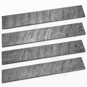 Barre de acier Damas Maysara Impex pour la fabrication de couteaux pliants, lames fixes, épées et haches – Acier soudé à motifs - Product Image 1