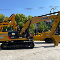 Excavatrice CAT 320D d'occasion en bon état, 20 tonnes, sur chenilles, machine de construction avec fonctionnement complet, en stock