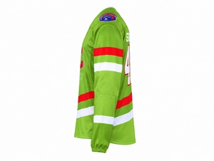 Ensemble de maillots de hockey sur glace personnalisés en usine avec chaussettes assorties, uniformes de hockey sur glace sublimés pour équipe, vêtements d'entraînement respirants à manches longues - Product Image 5