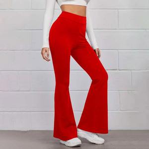 Pantalon décontracté d'été pour femme, coupe ample, 100 % coton, couleur unie, pantalon de survêtement, service OEM disponible - Product Image 2