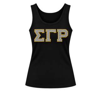 Débardeur Sportif Femme Sigma Gamma Rho Personnalisé avec Lettres Grecques – T-shirt Décontracté Sans Manches pour Sororité, Idéal pour l'Entraînement et la Mode - Product Image 1