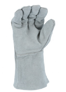 Gants de soudage en cuir de vachette fendu en cuir de vachette avec sangle de pouce renforcée pour la protection des mains et une forte adhérence - Product Image 5