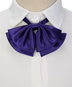 Nœud Papillon en Soie Violette Style Papillon avec Sangle Réglable à Nouer Soi-même, Couleur Unie, pour Tenue Formelle, Durable, Respirant, Séchage Rapide, pour Mariage et Fêtes - Product Image 4