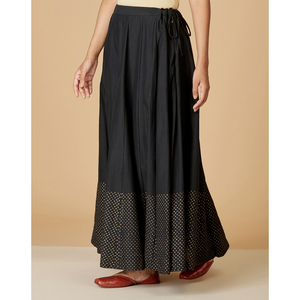 Jupe plissée mi-mollet à taille empire pour femme, en satin vintage, avec volants, séchage rapide, coupe trapèze, décontractée, pour l'été et le quotidien - Product Image 4