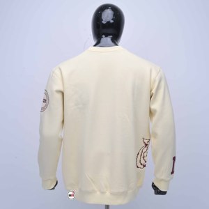 เสื้อสเวตเชิ้ตปักลาย Morehouse College คอกลม ทรงปกติสำหรับผู้ชาย ขายส่ง ผ้าฟลีซลำลอง สีแดงเลือดหมู ลายเสือ - Product Image 5