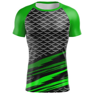 Customize Your Own Logo Sublimated Short Sleeve Breathable <b>Compression</b> Rash Guard <b>for</b> <b>Mens</b> - Product Image 3