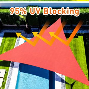 Tenda Parasole Triangolare in HDPE Rosso Scarlatto 3,6x3,6x3,6m Anti-UV per Esterni, Patio, Giardino, Spiaggia - Product Image 4