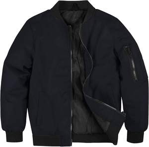 Chaqueta Bomber Casual Unisex de Satén para Primavera, 100% Algodón, Impermeable, Resistente al Viento, Transpirable, Estilo Varsity, Personalizable, en Oferta - Product Image 2