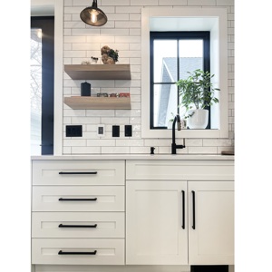 Armoire de cuisine blanche style Shaker CANA, fermeture amortie, prix usine, armoire de cuisine modulaire personnalisée OEM avec espace pour évier - Product Image 5