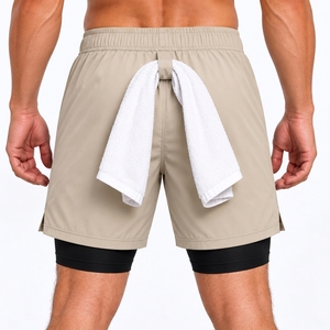 Mens Premium 2 in 1 <b>Running</b> <b>Shorts</b> <b>with</b> Compression <b>Liner</b> Custom Sportswear Manufacturer - Product Image 2
