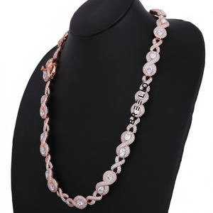 Our Hot Selling Hip Hop <b>Chain</b> Necklace in <b>14KT</b> Rose <b>Gold</b> with Lab Grown Iced Out Diamond VVS Clarity Luxury Jewelry for Men - Product Image 3